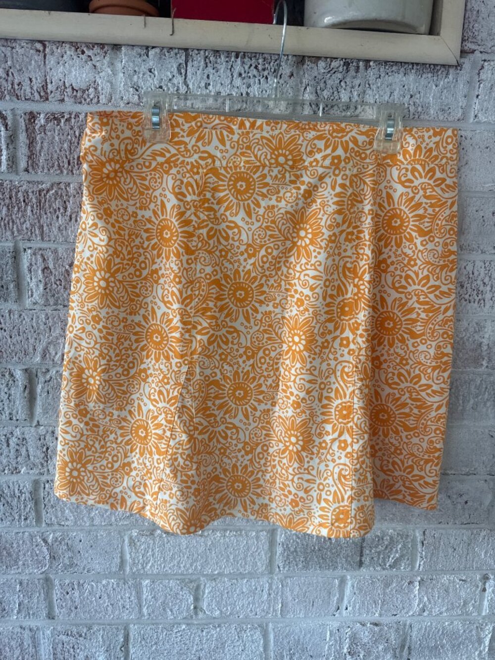 RipSkirt Hawaii Women’s Large Length 2 Wrap Skirt Orange Sunflower Floral